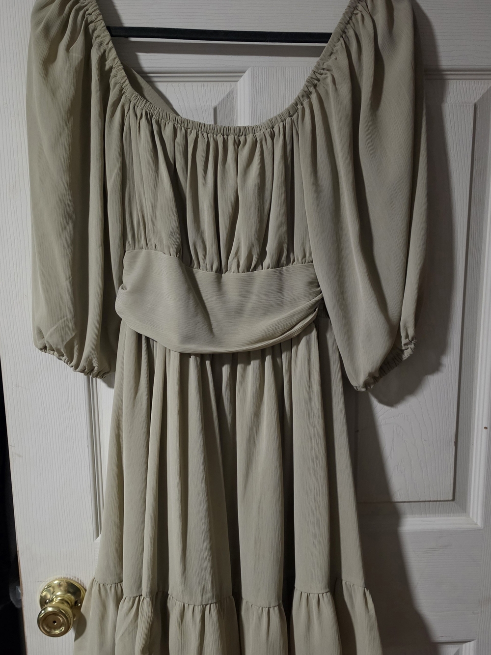 Women’s Off-Shoulder Mint Midi Dress